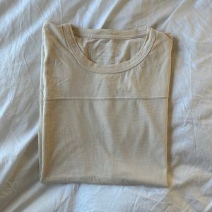 New Big Bud Press vintage inspired Jr. Varsity t-shirt in off white/cream